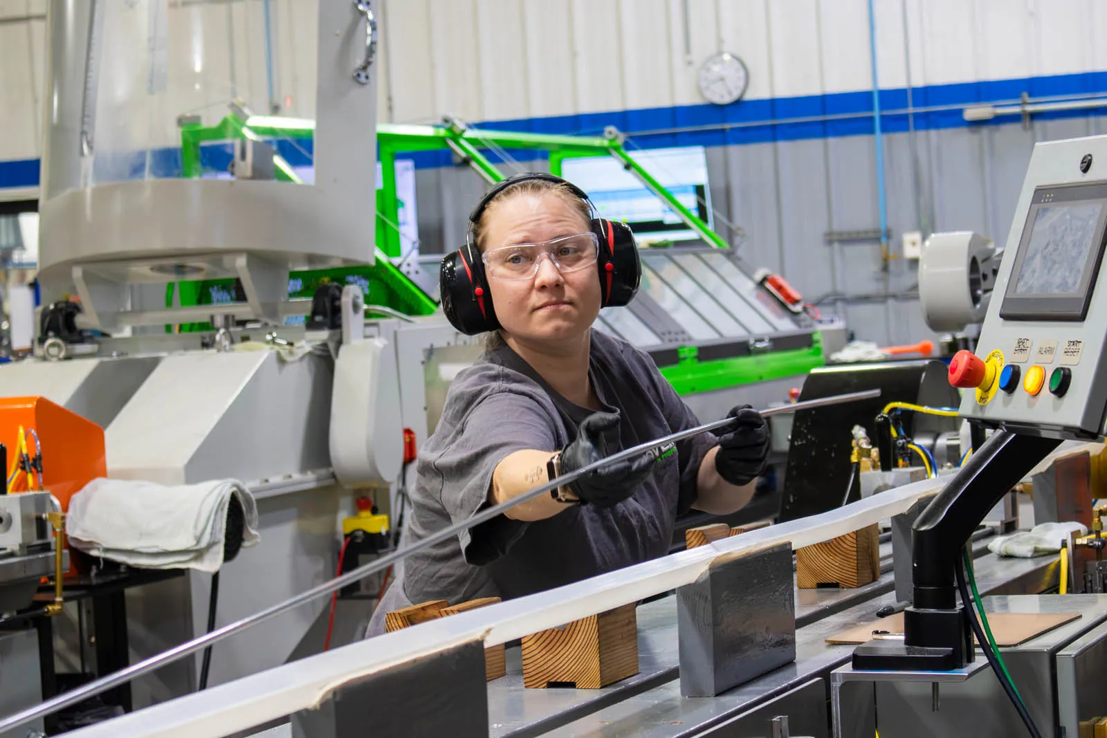 Gundrilling machine set up for a defense production run at Grover Precision